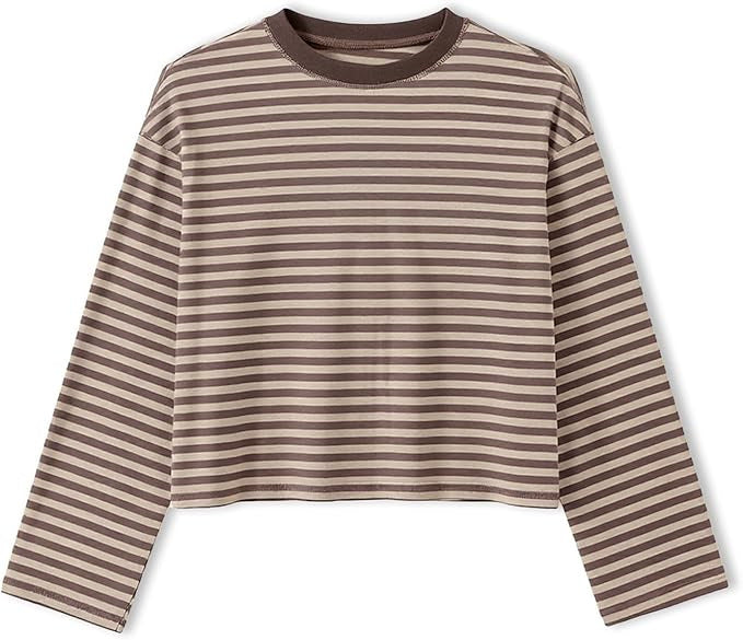 T-shirt da donna a righe color-block in stile rétro – Casual e vintage