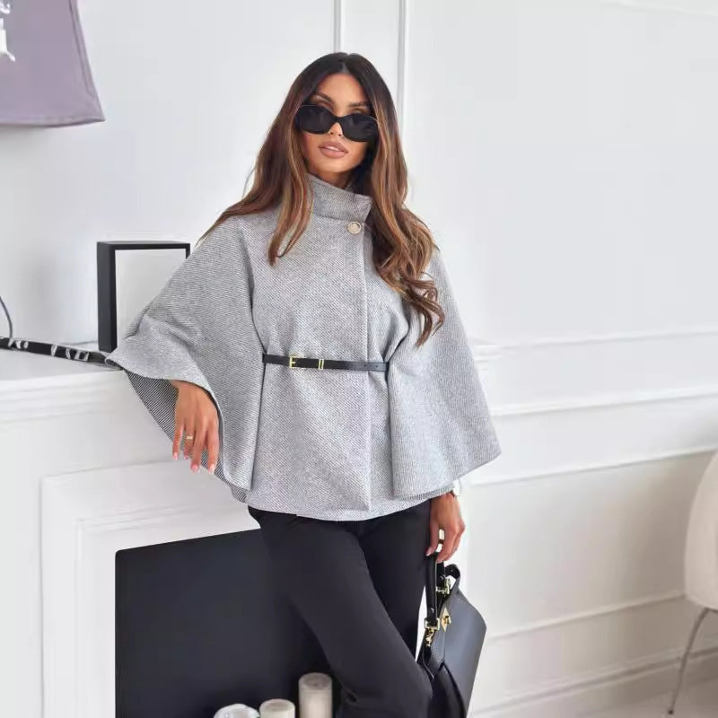 Elegante giacca con cintura per donna