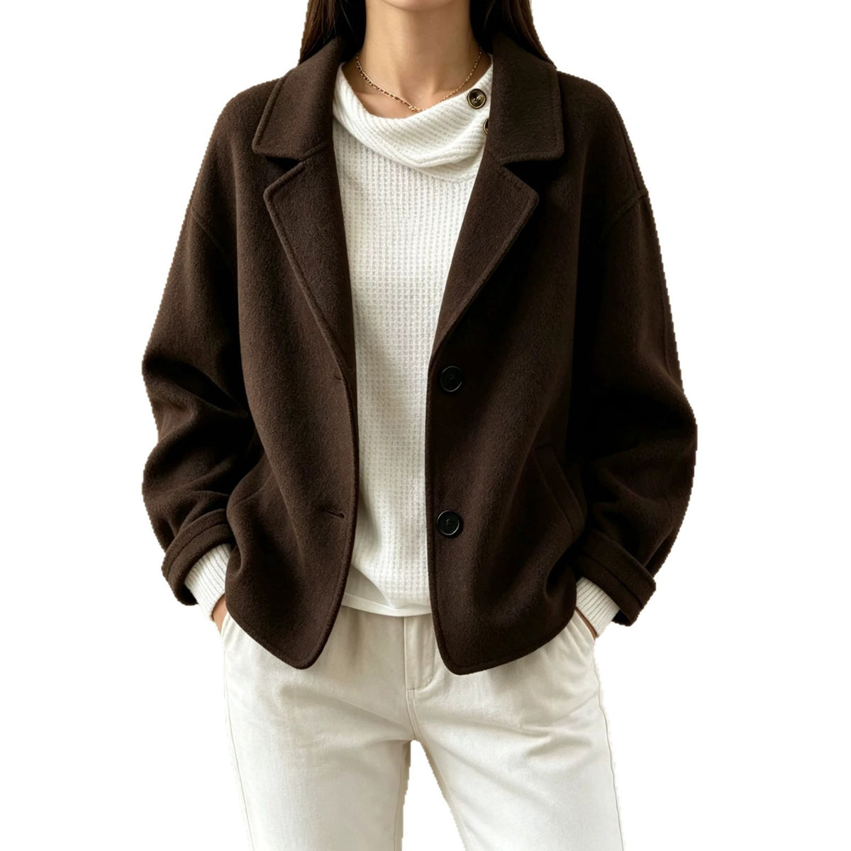 Tailleur slim pour femme à deux boutons - Minimaliste et chic