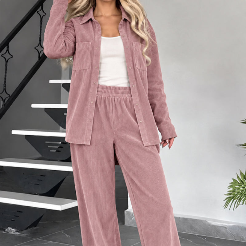 Ensemble décontracté deux pièces pour femme – Simple et confortable