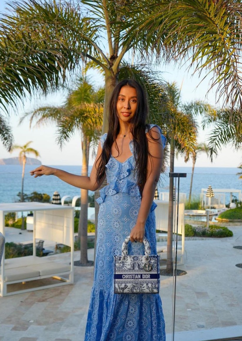Abito maxi ricamato da donna con schiena scoperta – Elegante ed estivo
