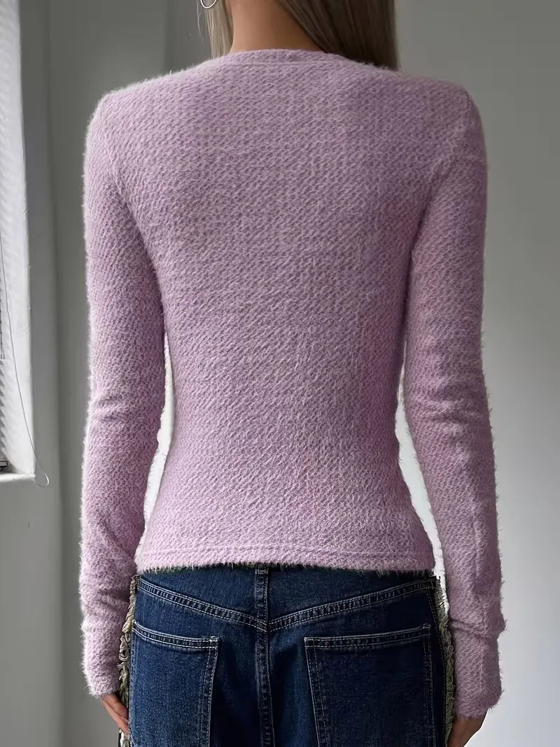 Women's long-sleeve top - Simple and versatile