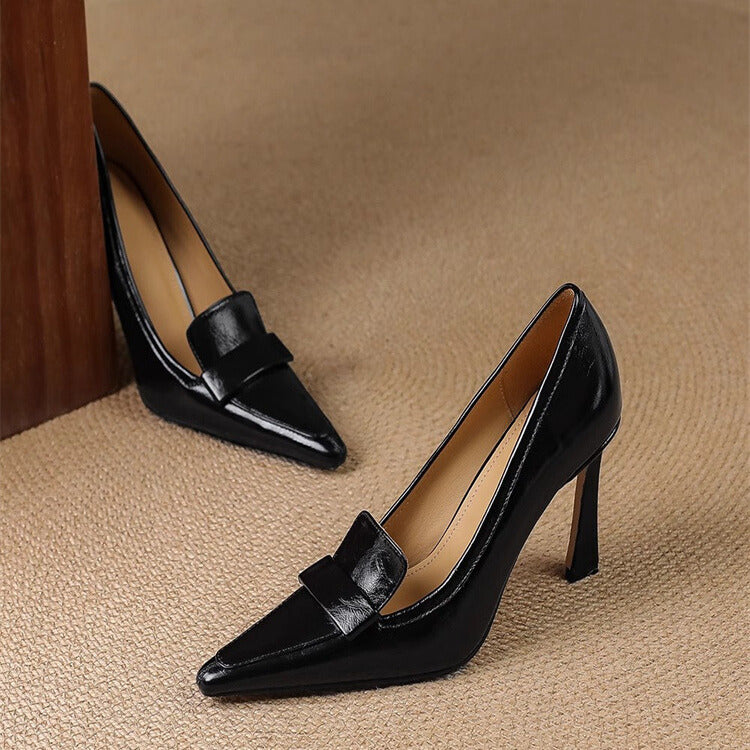 Décolleté Donna in Vernice – Scarpe Eleganti a Punta con Tacco