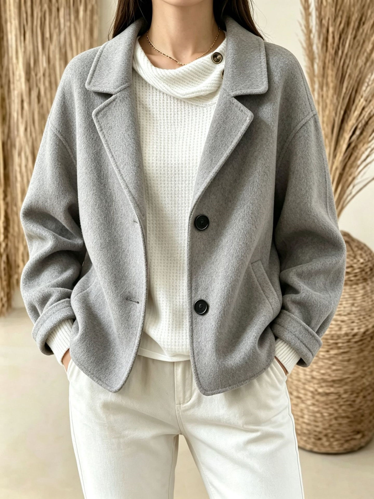 Tailleur slim pour femme à deux boutons - Minimaliste et chic
