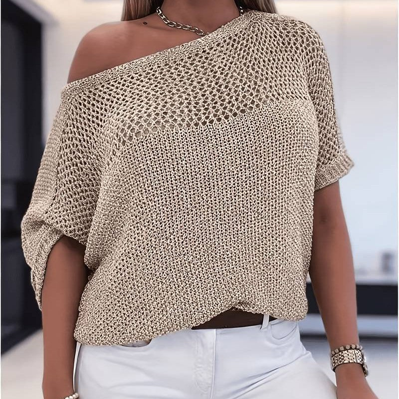 Top femme en maille ajourée - Léger et décontracté