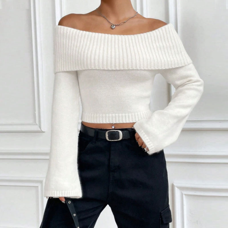 Pull femme épaules dénudées - Ajusté et tendance