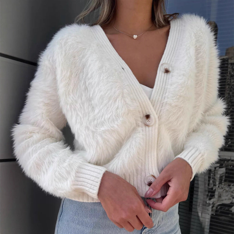 Giacca donna morbida effetto peluche dal taglio ampio