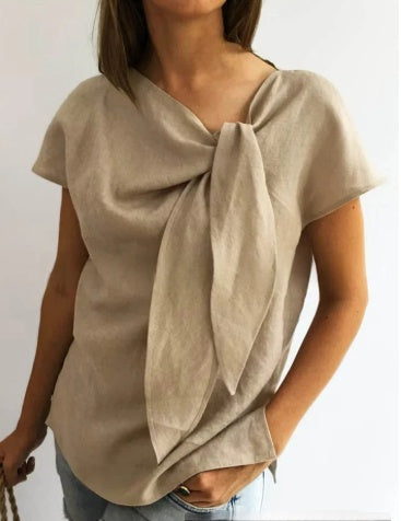 T-shirt donna maniche corte in misto cotone - Leggera e casual