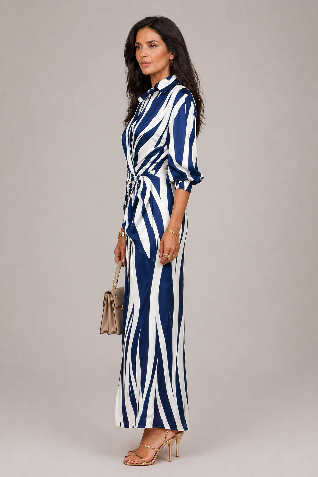 Abito maxi da donna fluido con scollo a V - Leggero e valorizzante