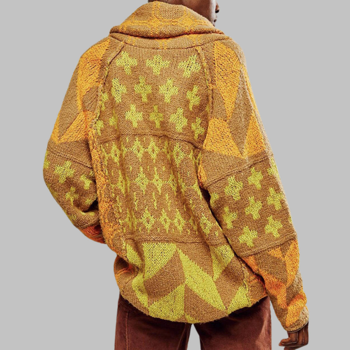 Cardigan lungo donna geometrico - Audace e colorato