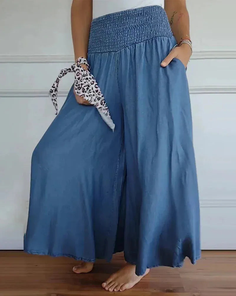 Culottes leggeri da donna, pantaloni larghi ed eleganti - Comodi