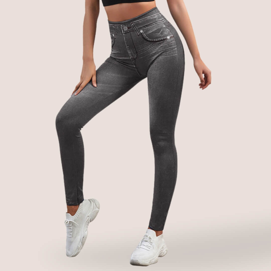 Premium women's sculpting stretch anti-cellulite jeans