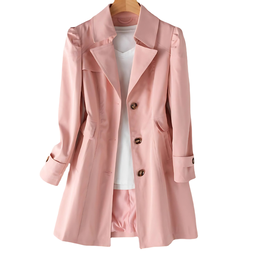 Trench da donna sagomato con bottoni e colletto classico - Elegante e intramontabile