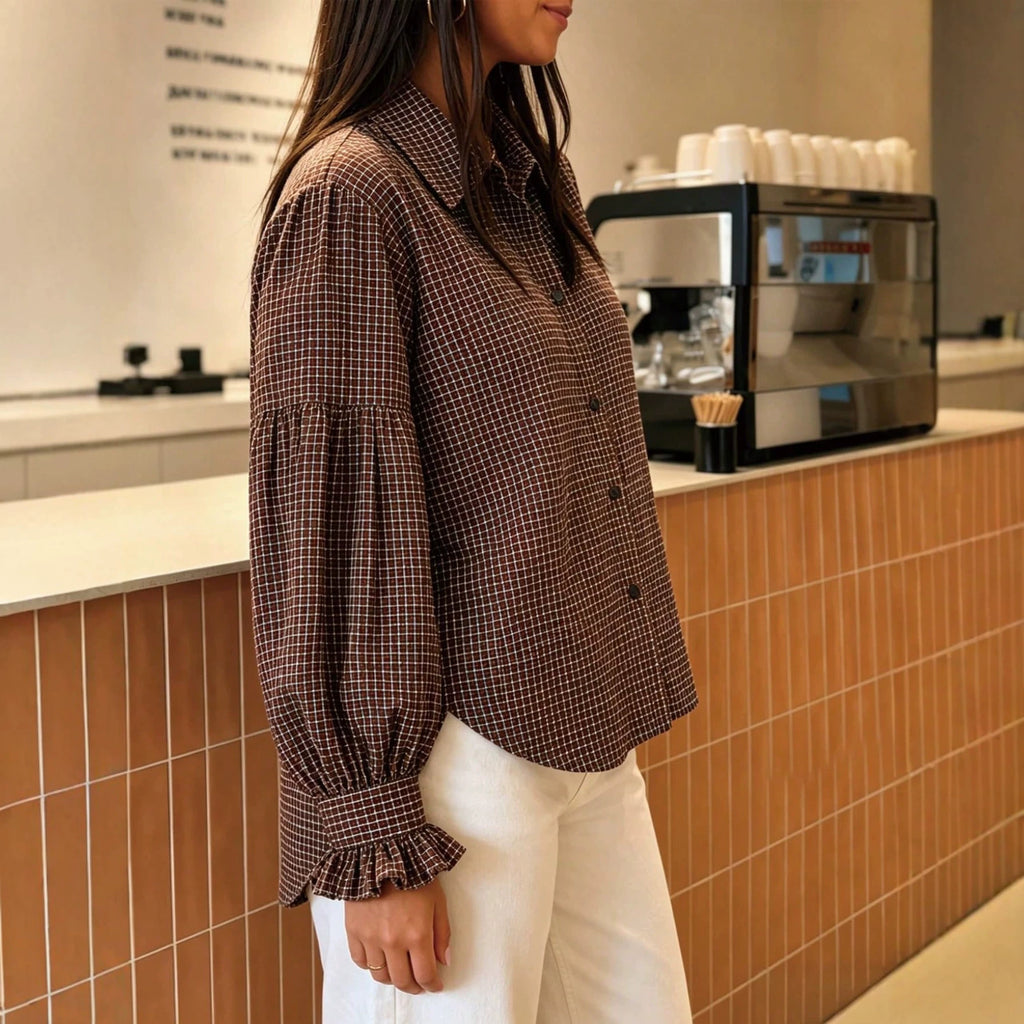 Blouse pour femme à manches ballon - Élégante et fluide