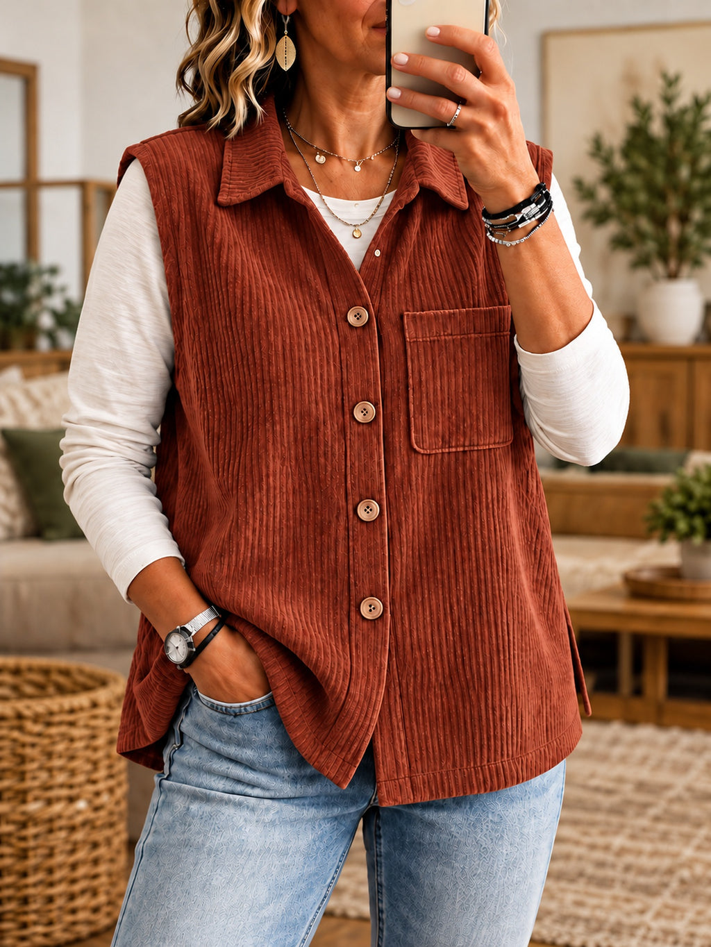 Flydende bluse til kvinder - Elegant og enkel