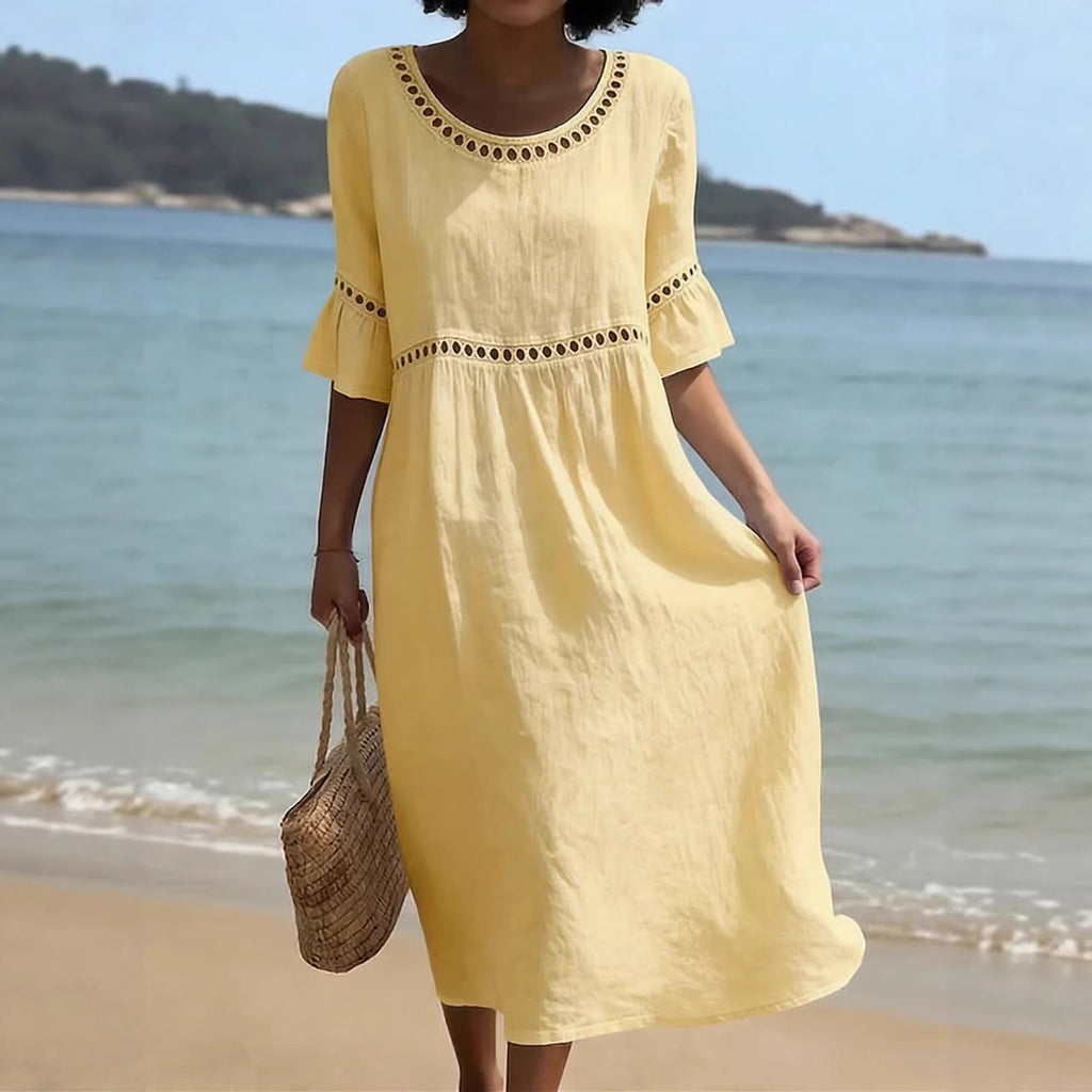 Amara - Abito midi da donna elegante effetto contenitivo