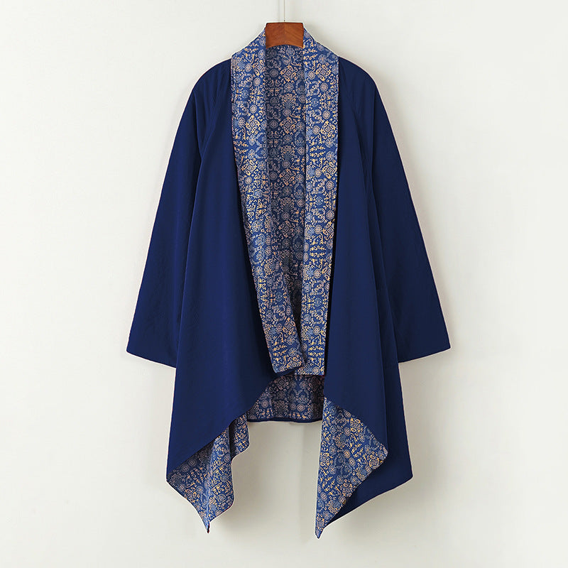 Giacca donna in cotone e lino stile vintage casual