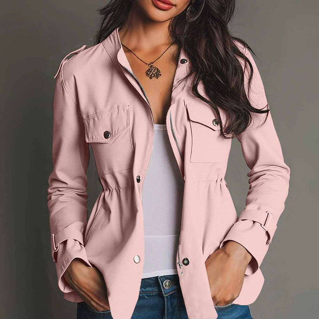 Veste femme cintrée coupe-vent avec poches - Urbaine et légère