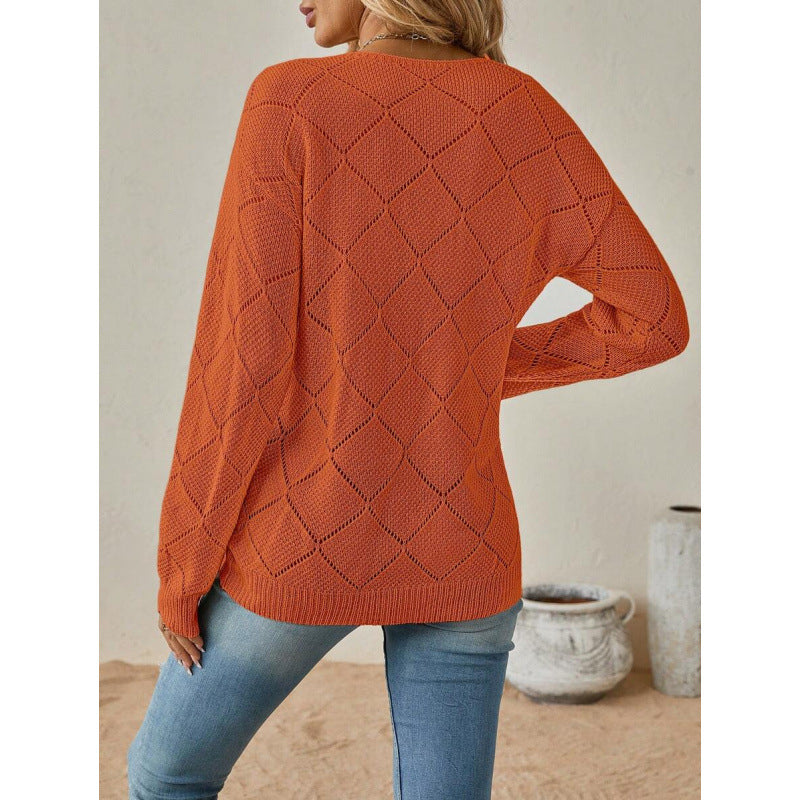 Solid-color sweater with puff sleeves - Soft and feminine