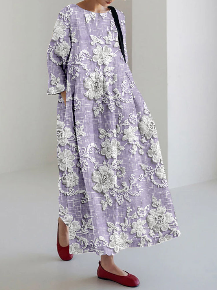Abito maxi stampato da donna – Elegante e fluido