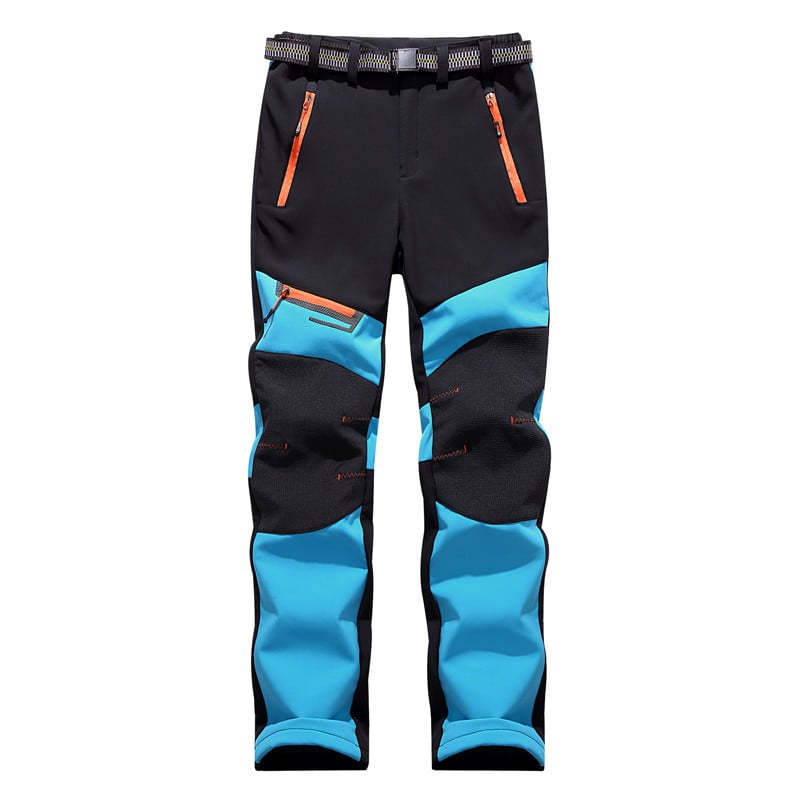 Pantaloni da sci unisex – Pantaloni invernali con design a contrasto per attività sulla neve