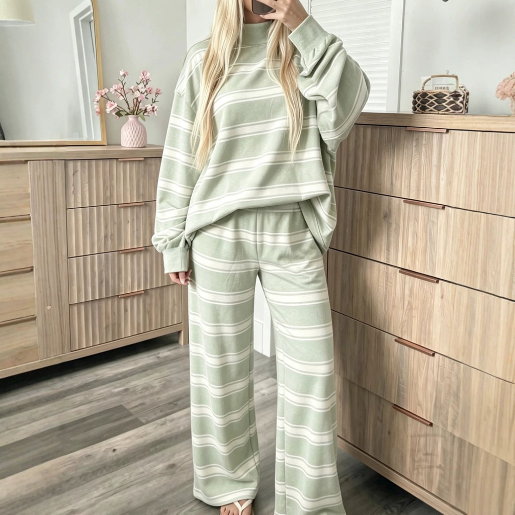 Completo donna a righe casual - Moderno e coordinato