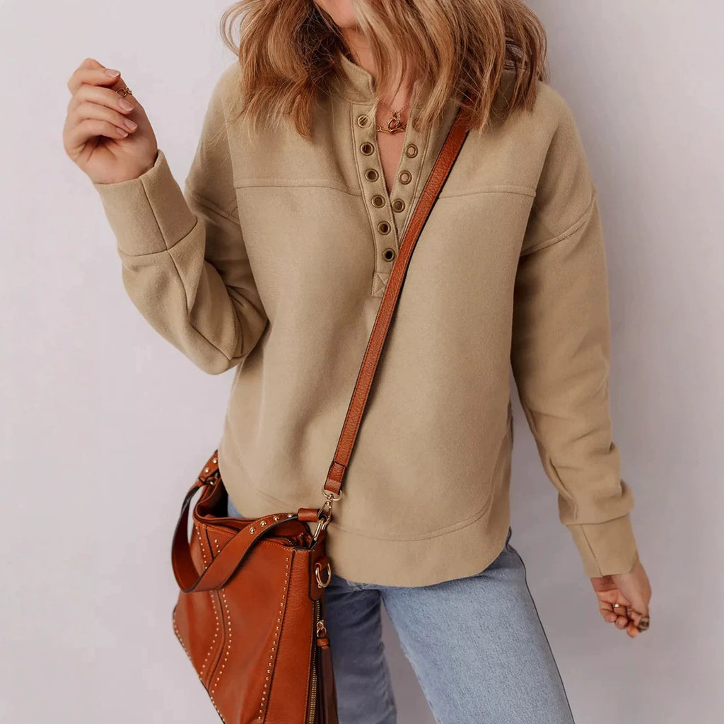 Sudadera de mujer con hombros caídos – Suave y cómoda