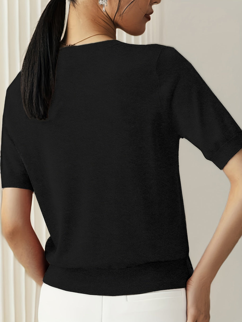 Maglione Donna Leggera Manica Corta Casual – Premium, Estiva, Confortevole