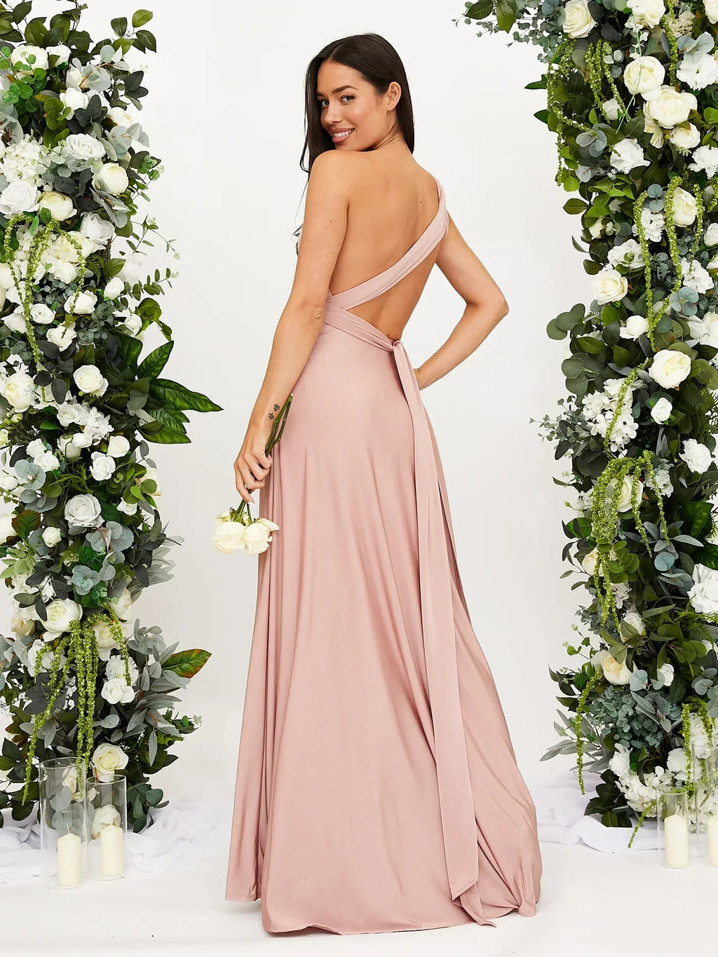 Abito lungo convertibile da donna – Vestito elegante multiuso da cerimonia