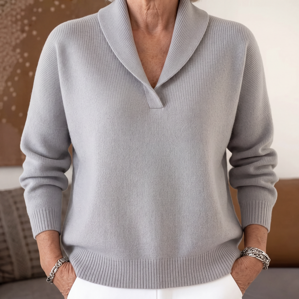 Clarissa-damesweater med V-udskæring - Komfortabel og flatterende