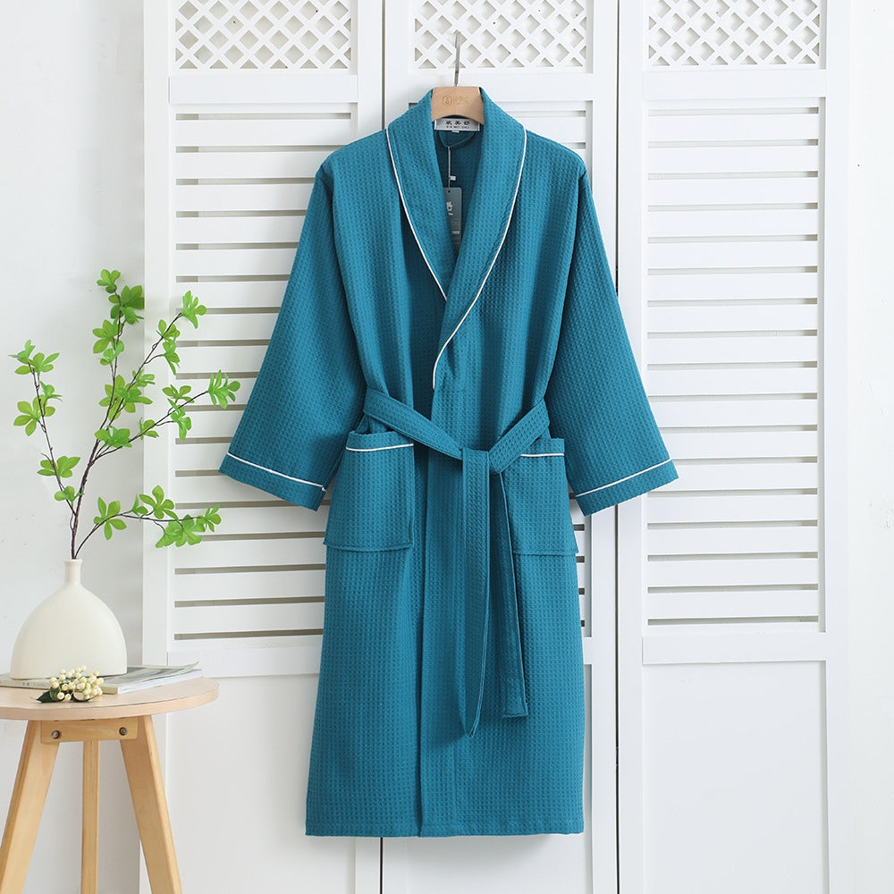 Lightweight unisex cotton bathrobe – soft bathrobe
