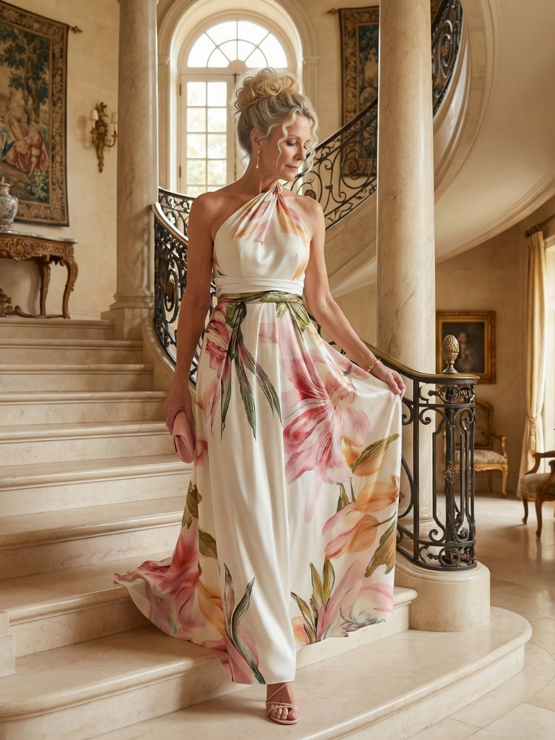 Abito maxi floreale leggero da donna - Delicato e femminile
