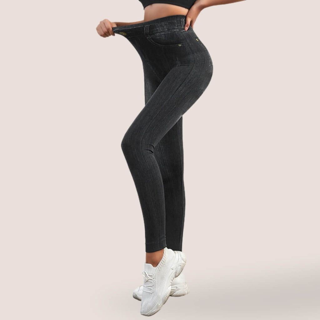 Premium women's sculpting stretch anti-cellulite jeans