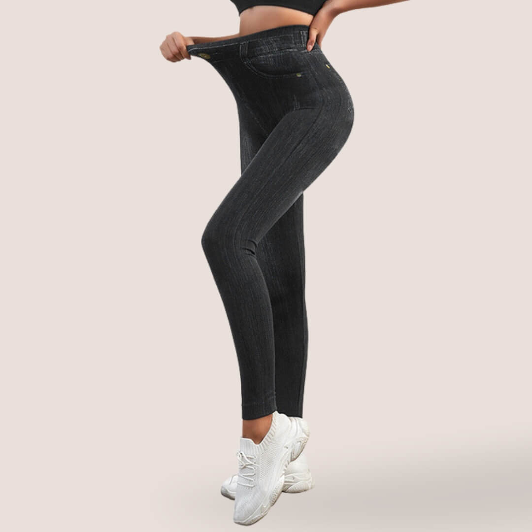 Premium women's sculpting stretch anti-cellulite jeans