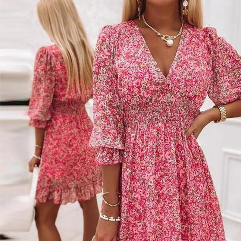 Abito floreale elegante da donna – Stile casual e alla moda per feste estive