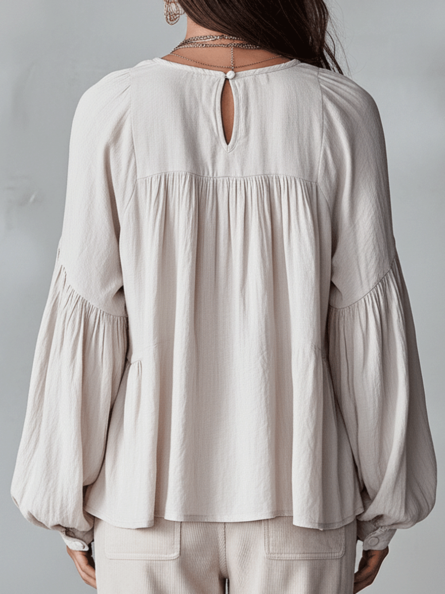 Blusa bohémien da donna con volant – Stile vintage leggero e romantico