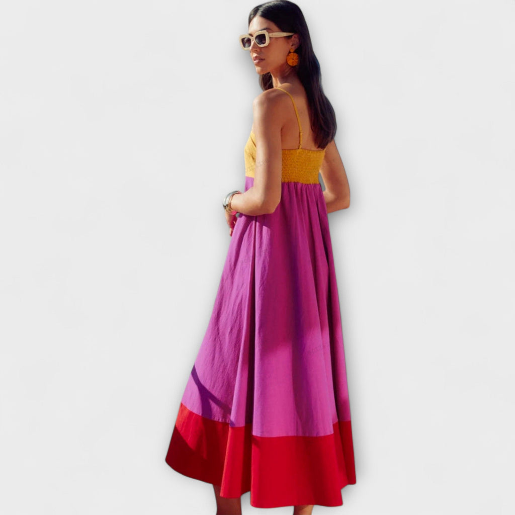 Abito da donna con spalline color block - Leggero ed estivo