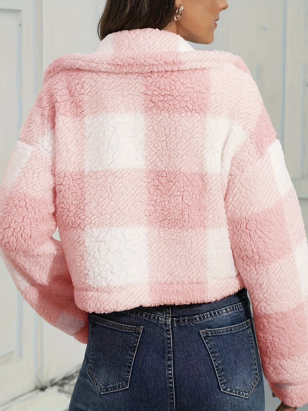 Giacca corta donna a quadri - Moderna e casual