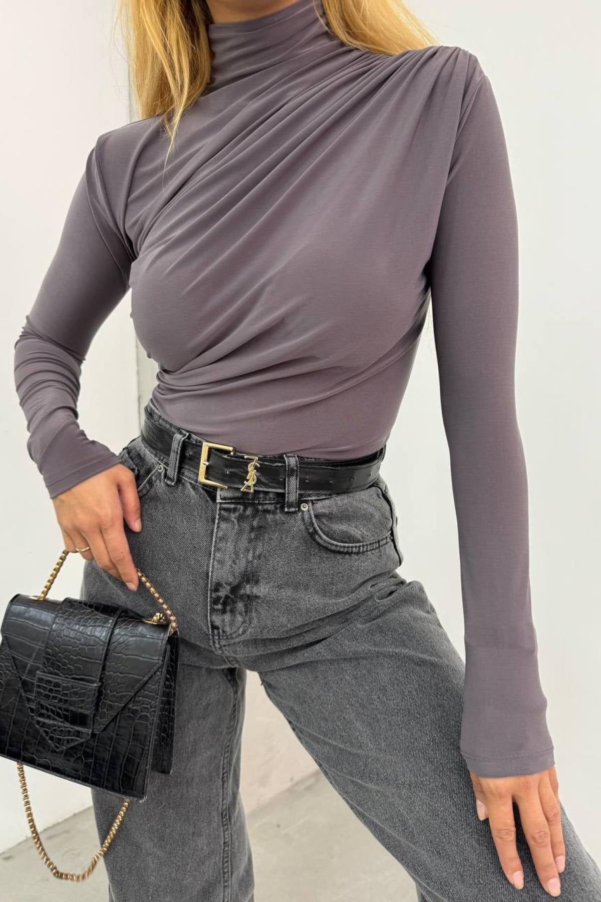 Top basique à manches longues pour femme - Simple et doux