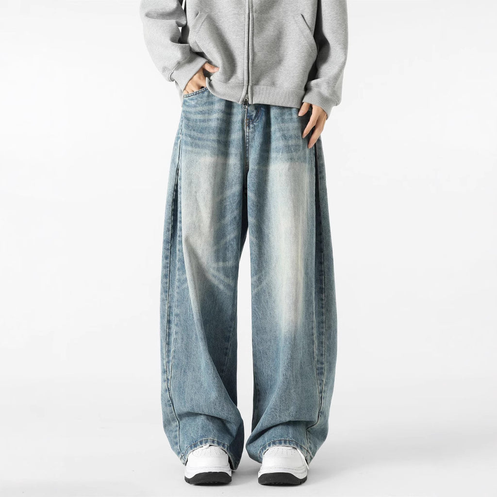 Jeans da uomo a gamba larga ed eleganti – Pantaloni casual in denim