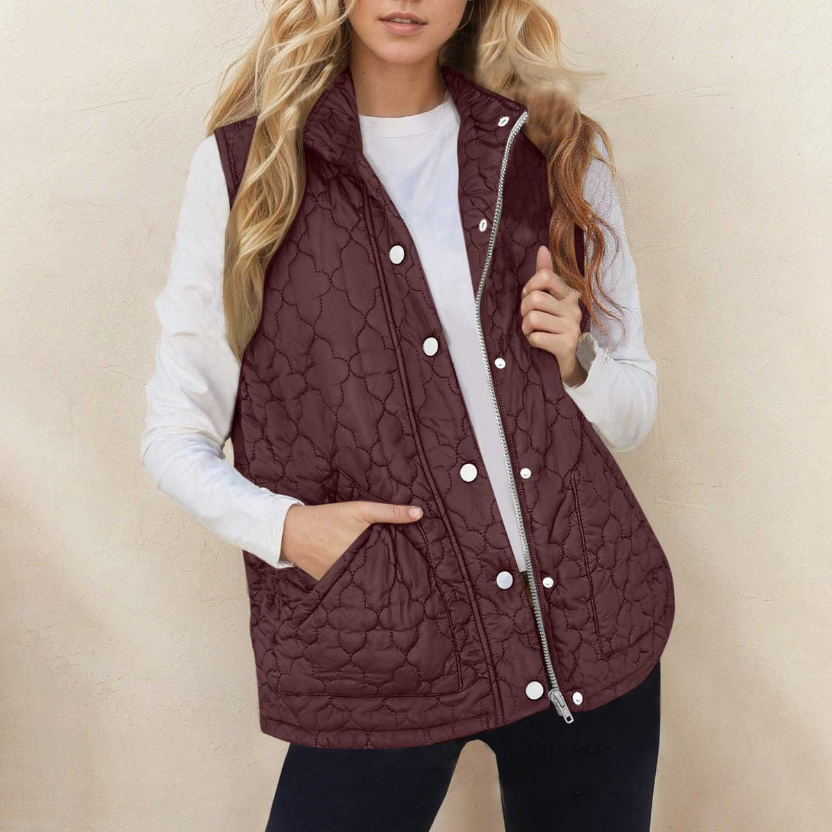 Gilet matelassé femme sans manches - Chaud et pratique