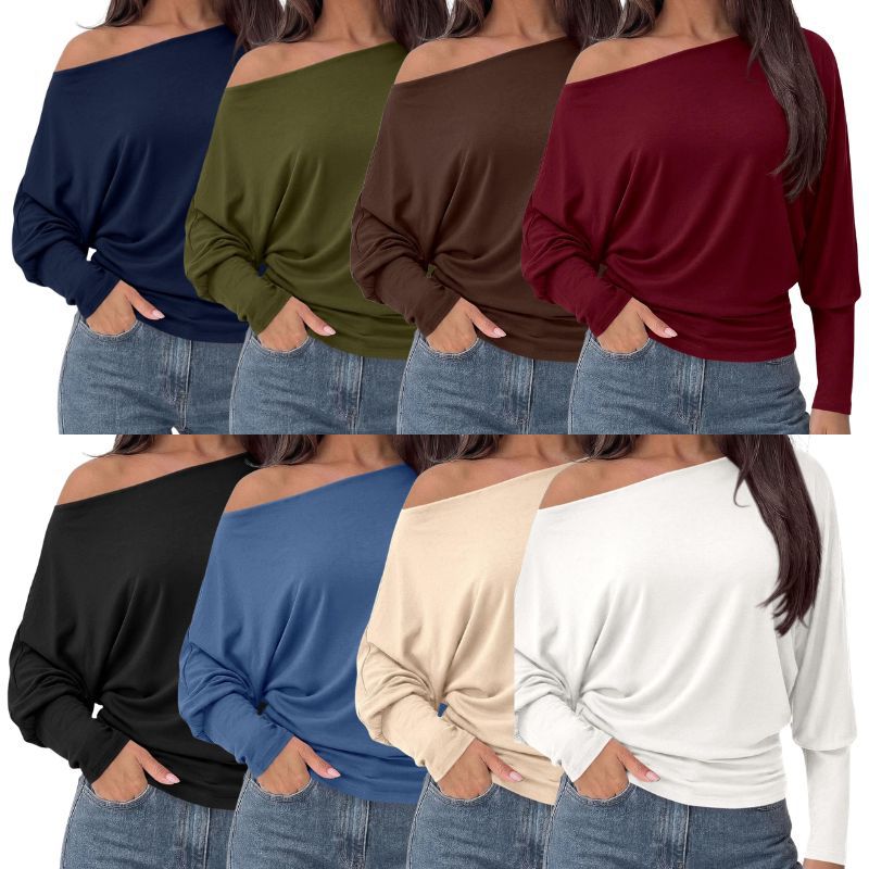 Top femme à manches chauve-souris - Polyvalent et doux