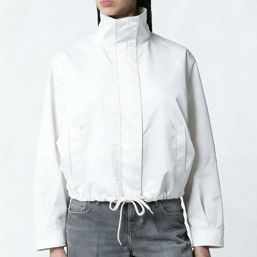 Trench-coat femme à col montant et manches longues - Moderne et minimaliste