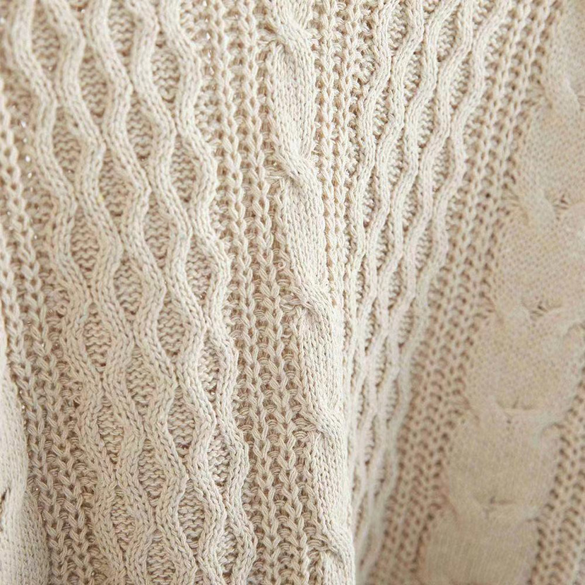 Pull épais pour femme à torsades - Chaud et décontracté