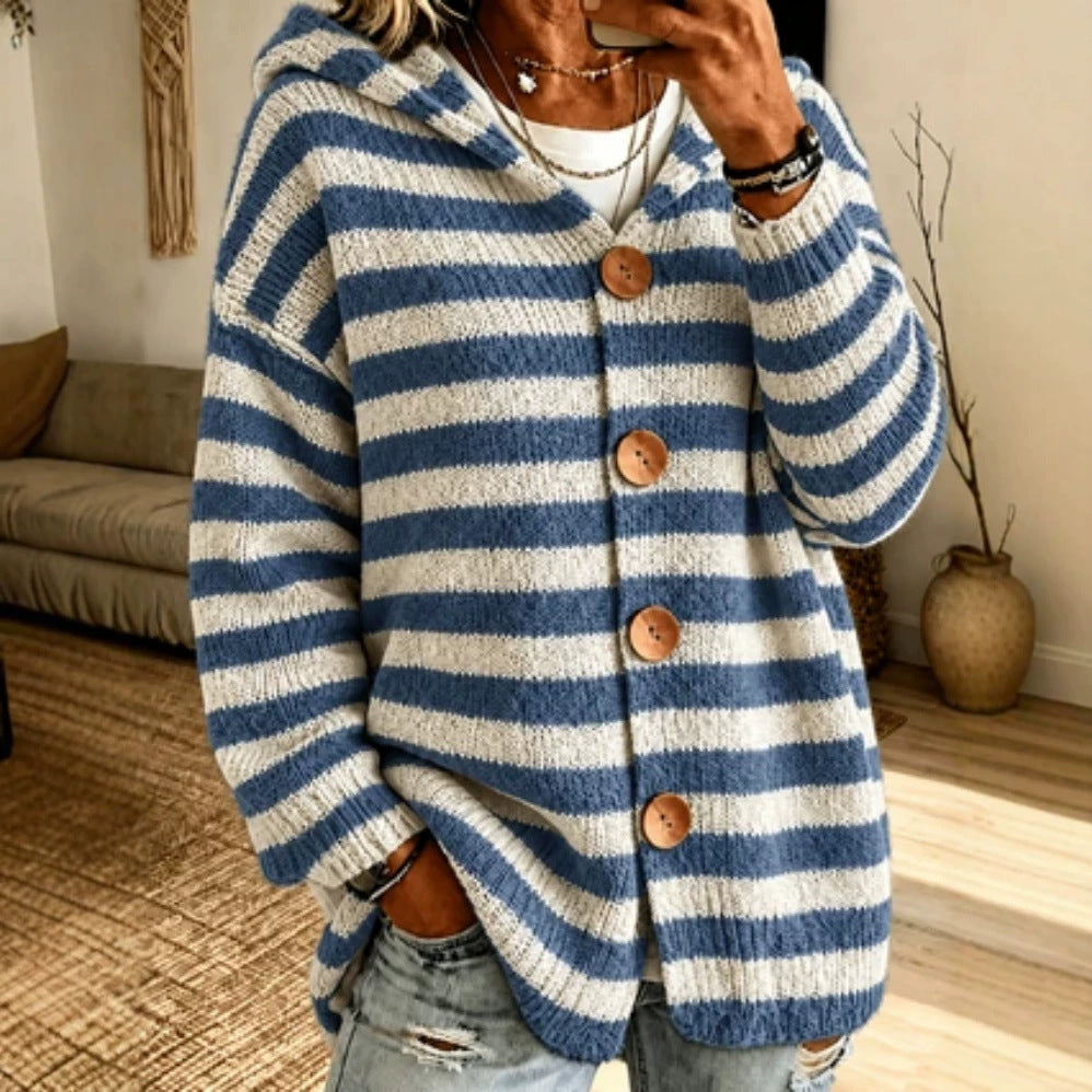 Maglione donna a righe in maglia - Casual e moderno