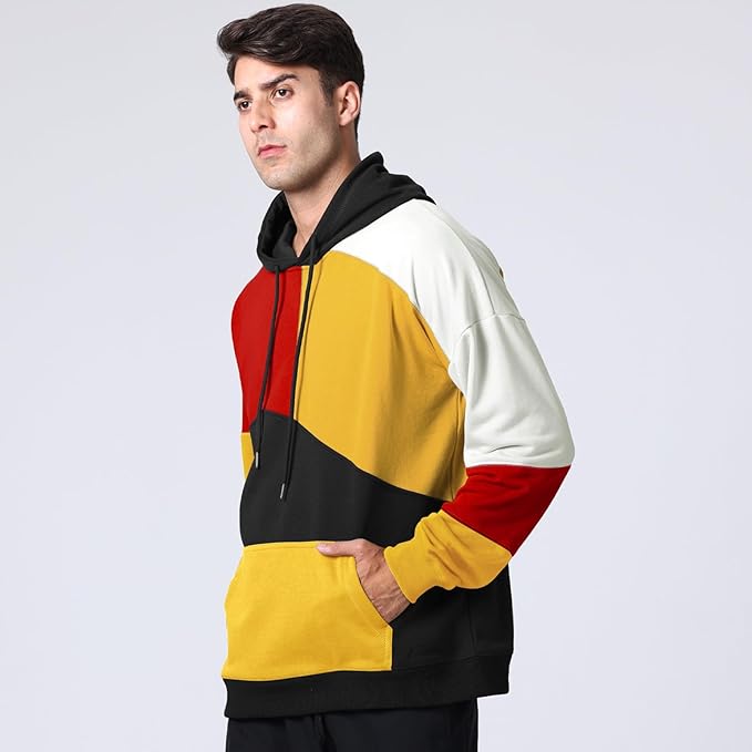 Felpa con cappuccio colorata moderna ed elegante da uomo