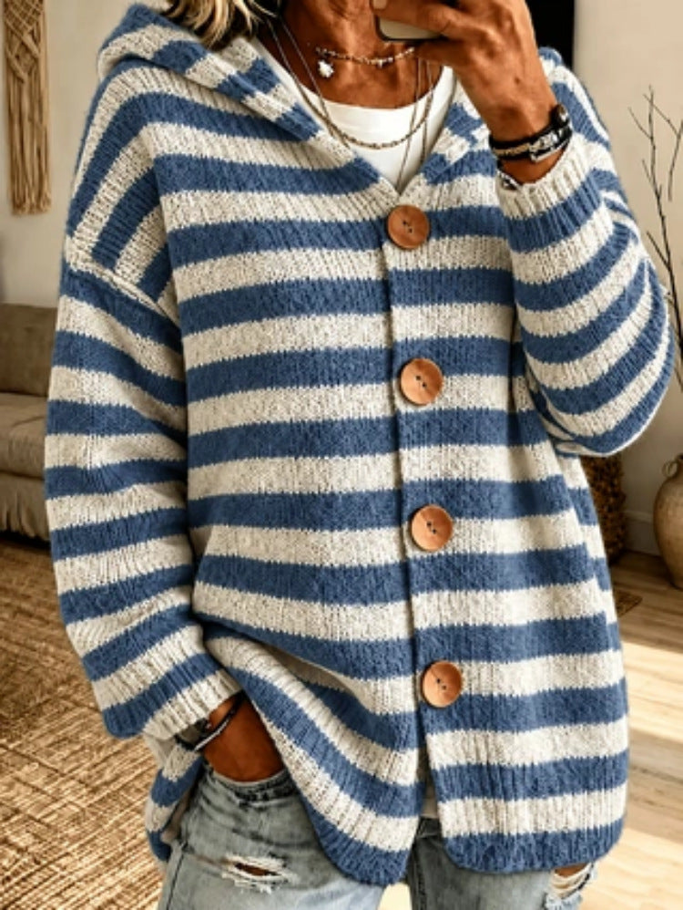 Maglione donna a righe in maglia - Casual e moderno