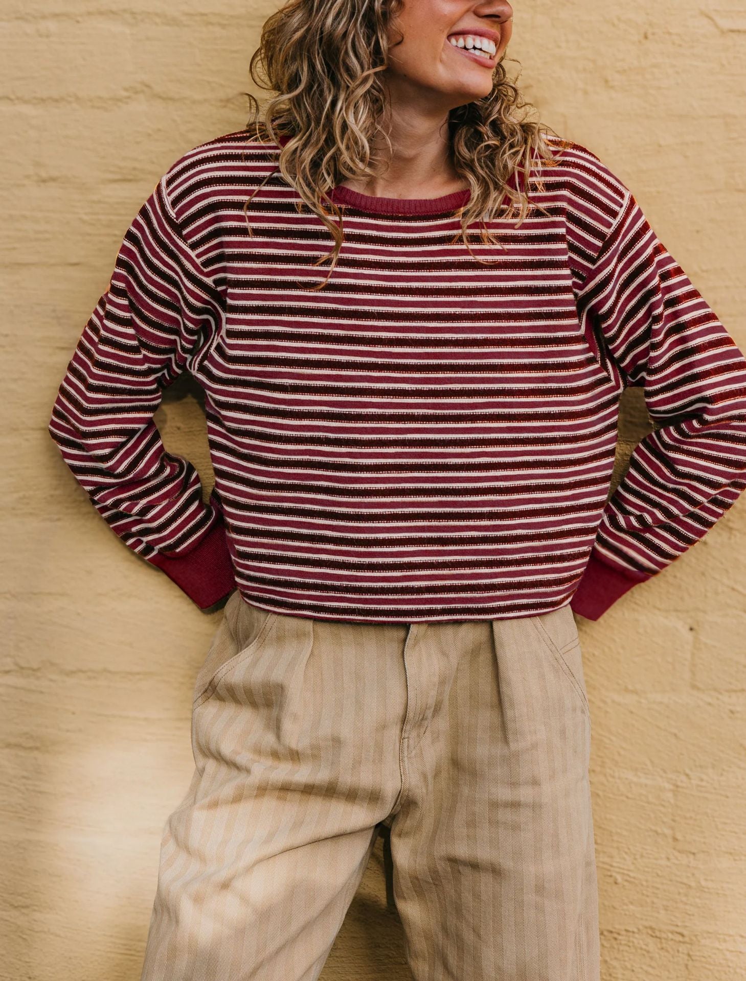 Pull femme rayé à blocs de couleurs en maille - Doux et moderne