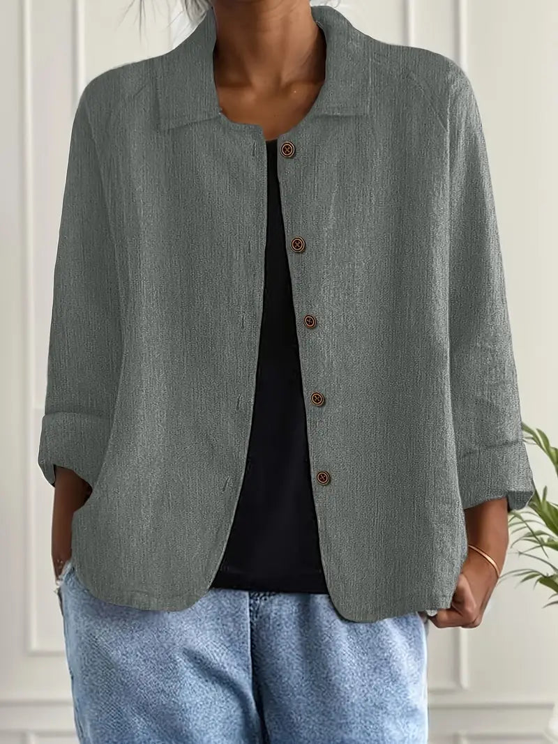 Blusa Casual Donna – Giacca Leggera Per Sovrapposizione Quotidiana