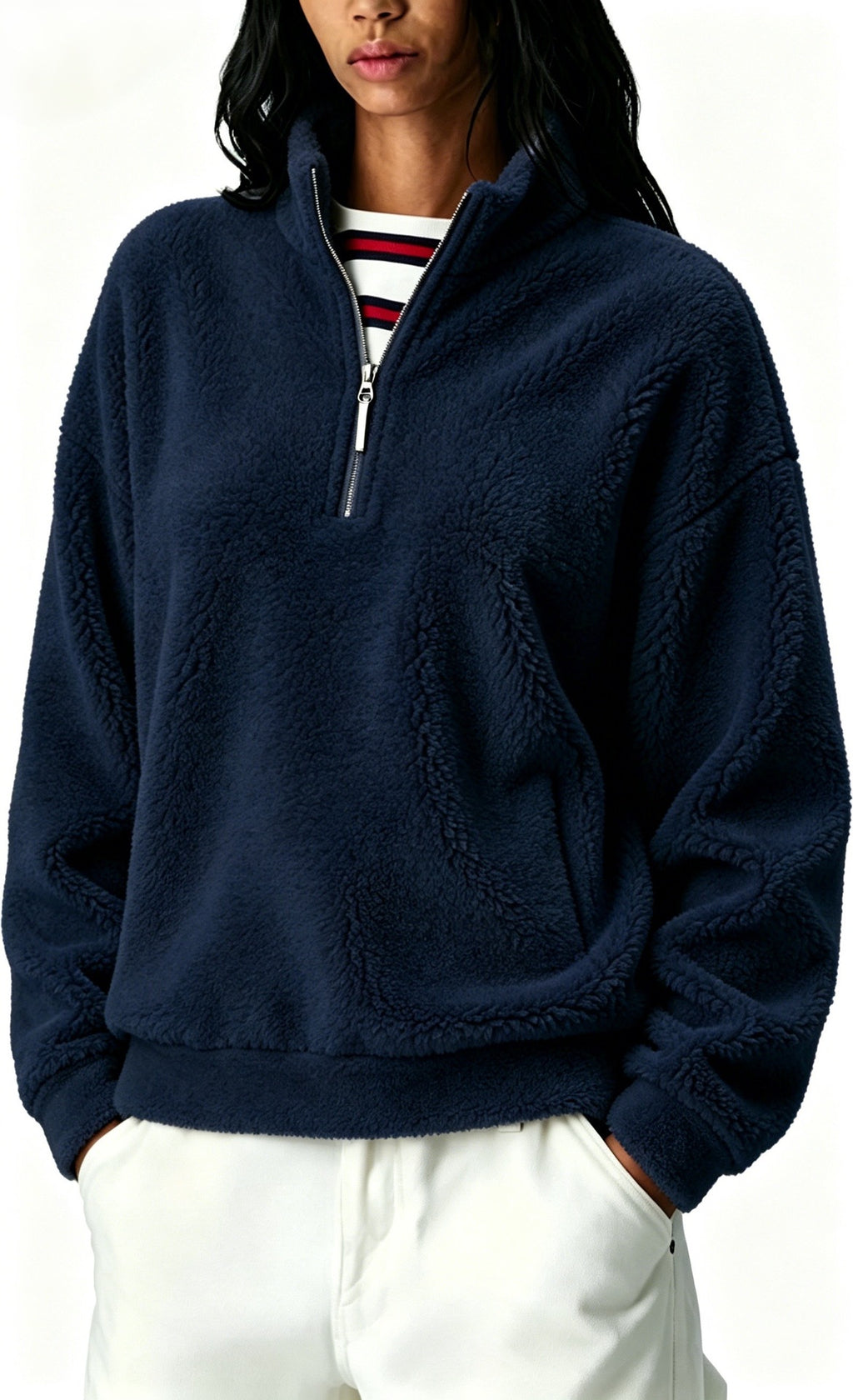 Sudadera de mujer con cremallera y forro polar - Cálida y práctica